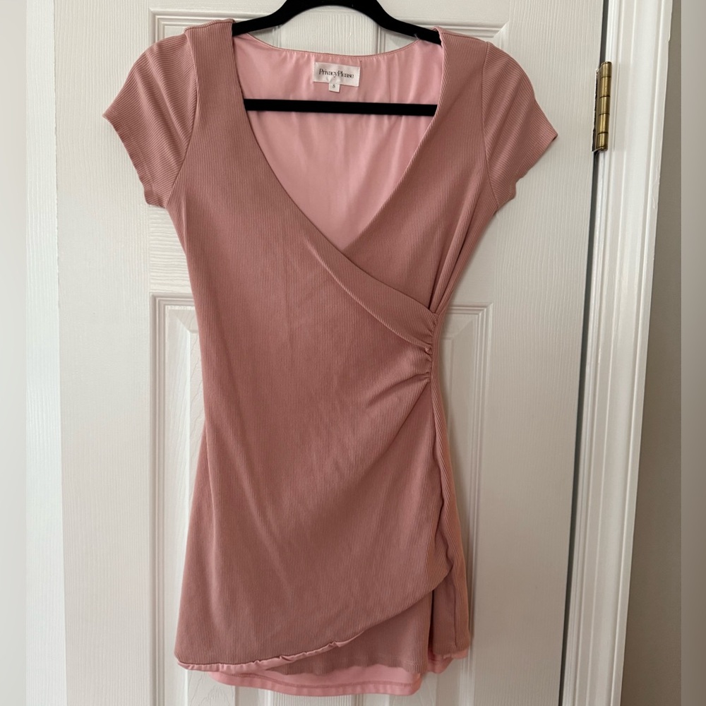 Pink mini dress